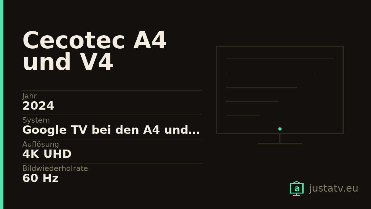 Datenkarte des Cecotec A4 und V4 mit den wichtigsten Werten