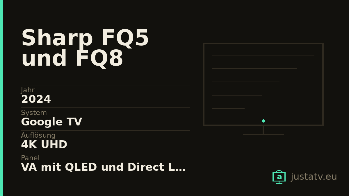 Datenkarte des Sharp FQ5 und FQ8 mit den wichtigsten Werten