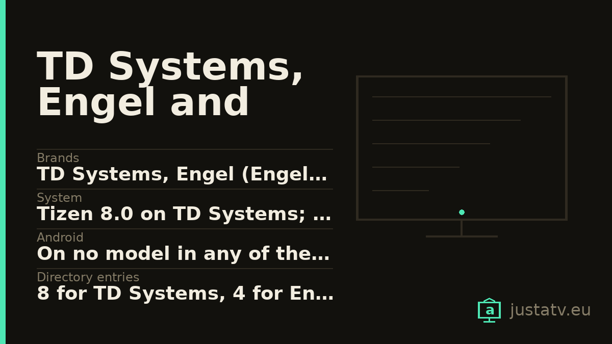 Specification card for the TD Systems, Engel and Nevir showing its main figures