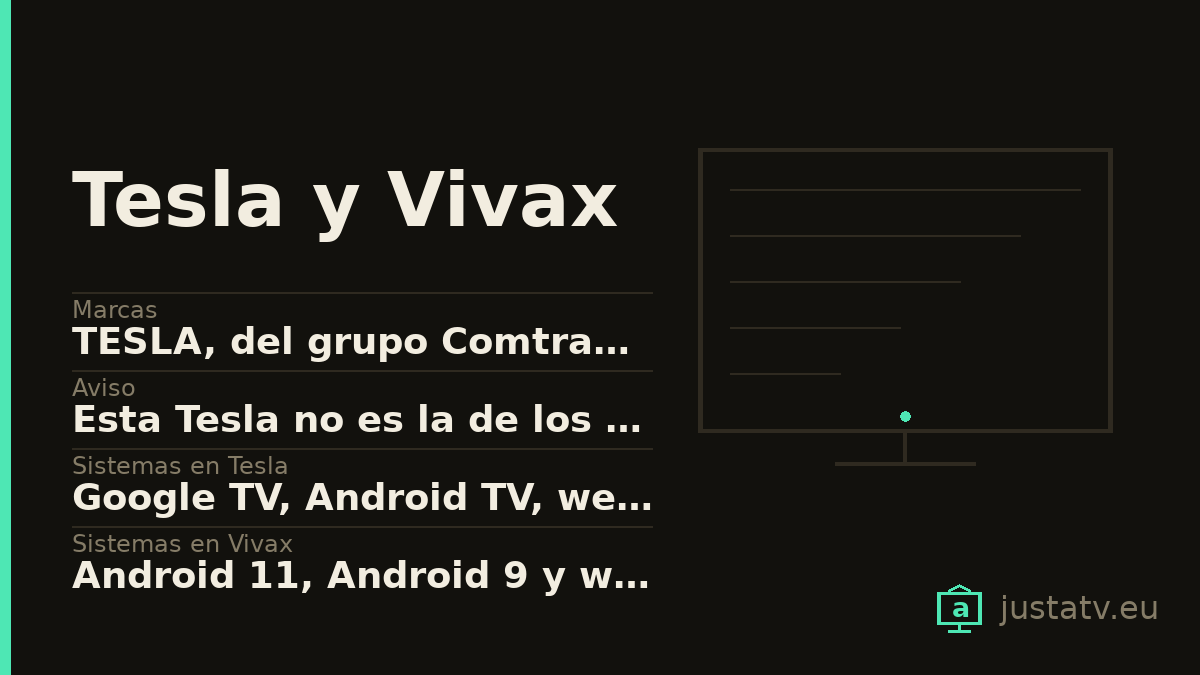 Ficha visual del Tesla y Vivax con sus datos principales